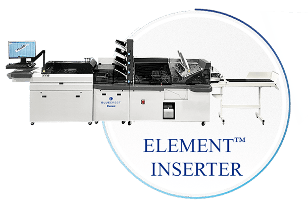 Element mail inserter with vertical stacker