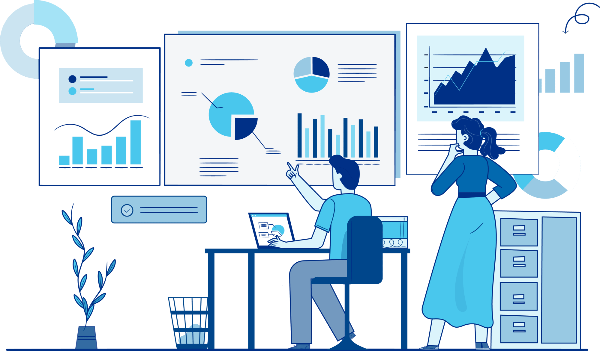 People using BlueCrest Output Manager cloud-based software